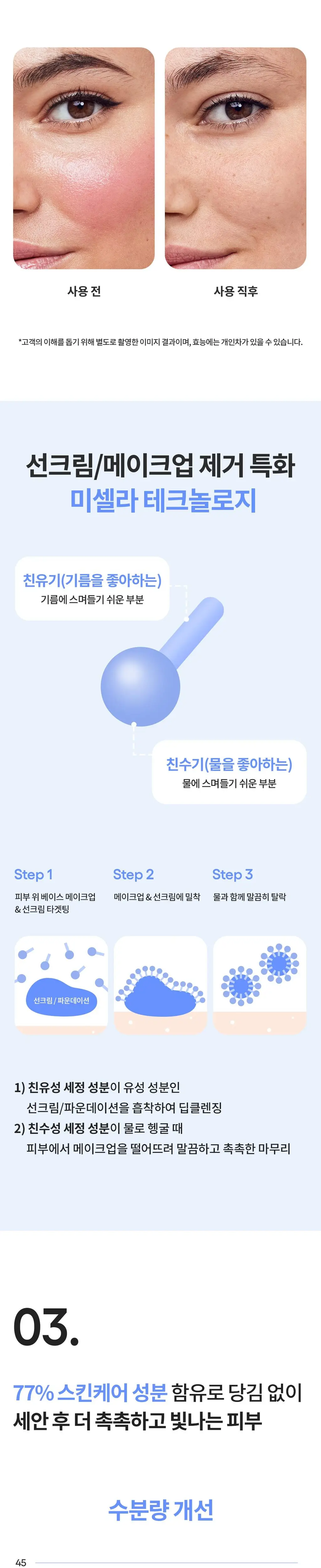 [촉촉/약산성] 라네즈 워터뱅크 젠틀 젤 클렌저 250ml 상세페이지 1